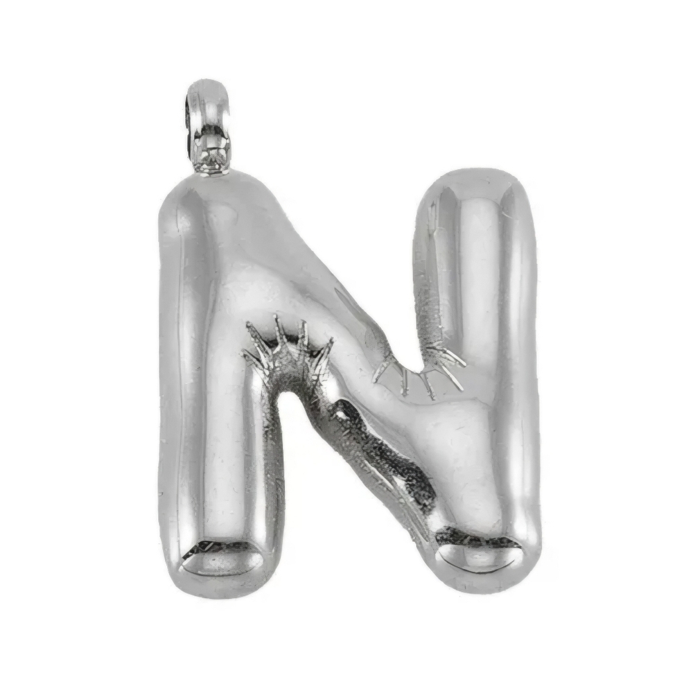 N Initial Charm Stainless Steel